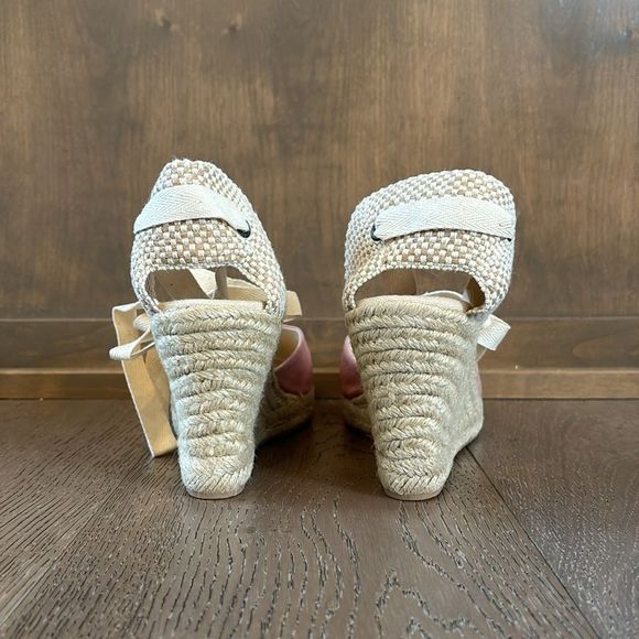 Soludos Tall Wedge Linen Espadrilles in Dusty Rose - Picture 10 of 13